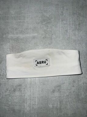 ASRV White Logo Athletic Headband